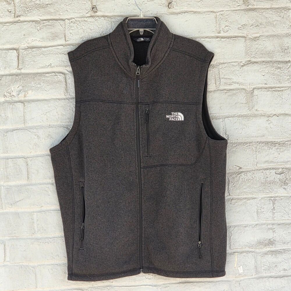 The North Face Gordon Lyons Fleece Vest Dark Charcoal Grey Men's XXL
